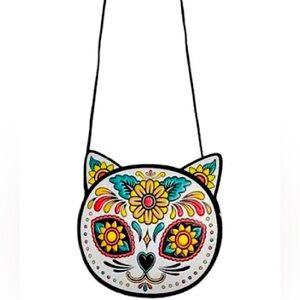 Colorful Cat Face Crossbody Bag